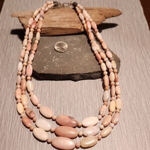Jay King Pink Opal Triple Strand NWOT